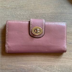 Coach leather wallet purple